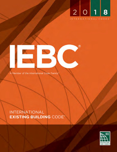 2018 International Existing Building Code By International Code Council - 9781609837525