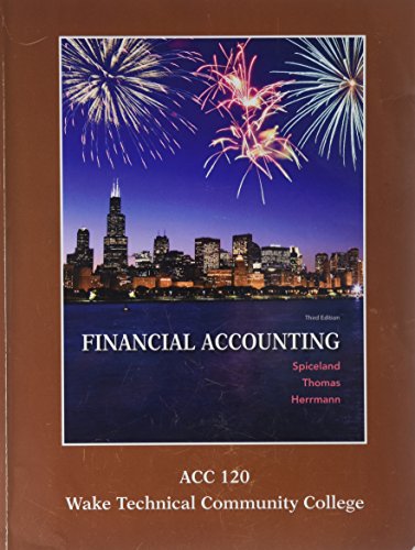 ACC 120 Wake Tech Financial Accounting w/Connect+ Access