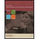 ACC 560 Managerial Accounting Supplement