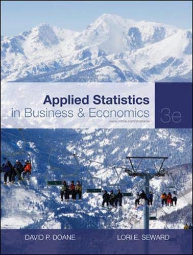 APPLIED STATISTICS IN BUSINESS AND ECONOMICS  THIRD EDITION
