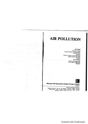 Air Pollution 1 By MN Rao, HVN Rao