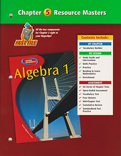 Algebra 1 Chapter 5 Resource Masters - 9780078277290