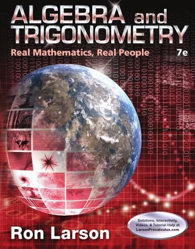 Algebra And Trigonometry Real Mathematics Real People 7Th Edition