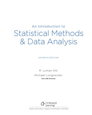 An Introduction to Statistical Methods and Data Analysis By R. Lyman Ott, Michael Longnecker - 9780357670620