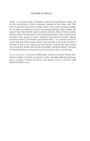 Aristotle on Desire - Giles Pearson - 9781107023918-1