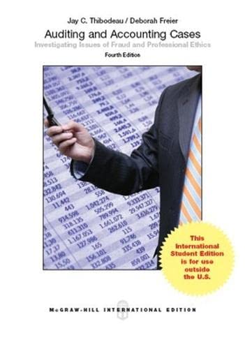 Auditing and accounting cases: investigating issues of fraud and professional ethics
