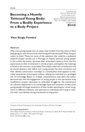 Becoming a Heavily Tattooed Young Body: From a Bodily Experience to a Body Project