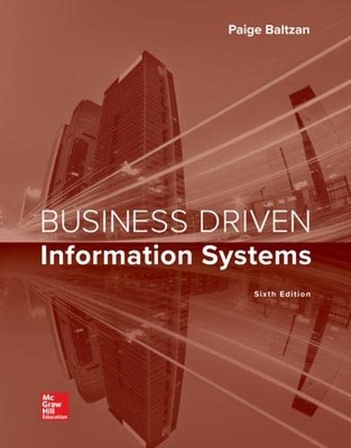 Business Driven Information Systems - 9781260004717