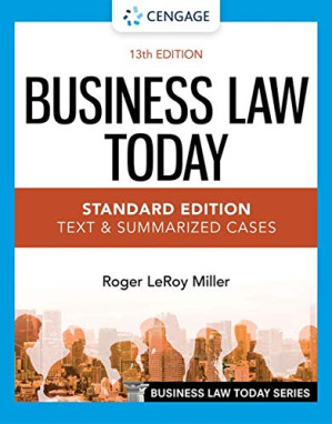 Business Law Today - Standard Edition: Text & Summarized Cases (MindTap Course List) By Roger LeRoy Miller