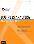 Business analysis with Microsoft Excel 2010 - Carlberg, Conrad George
