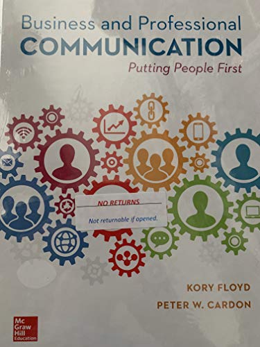 Business and professional communication: putting people first