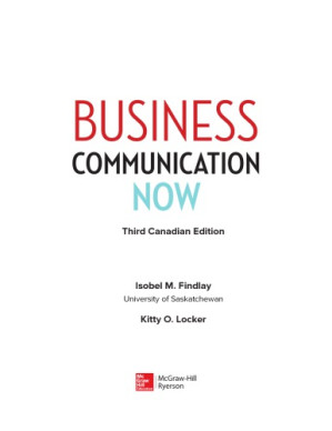 Business communication now By Findlay, Isobel; Locker, Kitty O