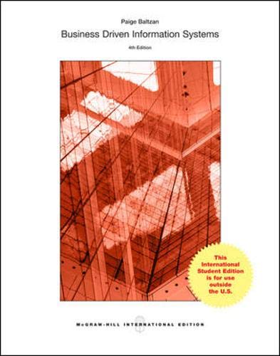 Business driven information systems 4th ed