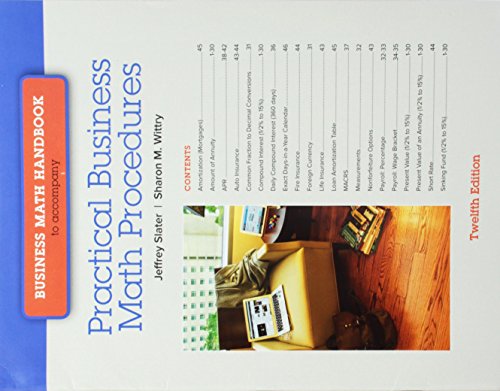Business math handbook to accompany practical business math procedures
