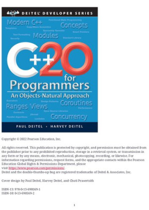 C++20 for Programmers: An Objects-Natural Approach - Paul Deitel, Harvey Deitel