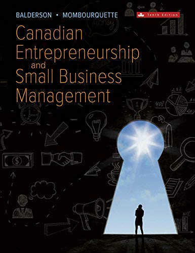 Canadian Entrepreneurship and Small Business Management - 9781259102684