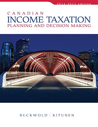 Canadian income taxation: planning and decision making - 9781259094330