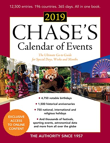 Chase's calendar of events 2019: the ultimate go-to guide for special days, weeks and months - 9781641432634