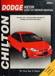 Chilton's Dodge Neon 2000-05 Repair Manual 20601 By Warren, Larry