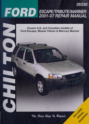 Chilton's Ford Escape/Tribute/Mariner 2001-07 Repair Manual By Stubblefield, Mike