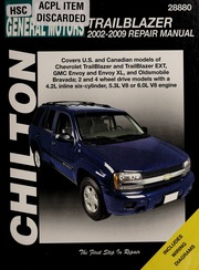 Chilton's General Motors TrailBlazer 2002-09 Repair Manual 28880 By Ahlstrand, Alan