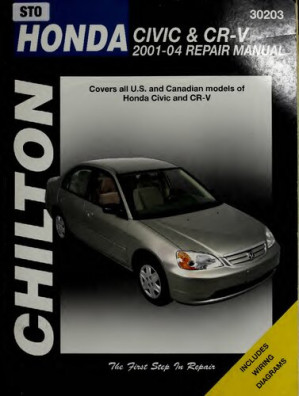 Chilton's Honda Civic & CR-V 2001-2004 Repair Manual By Robert Maddox