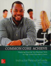Common Core Achieve, Instructor Resource Guide, Social Studies