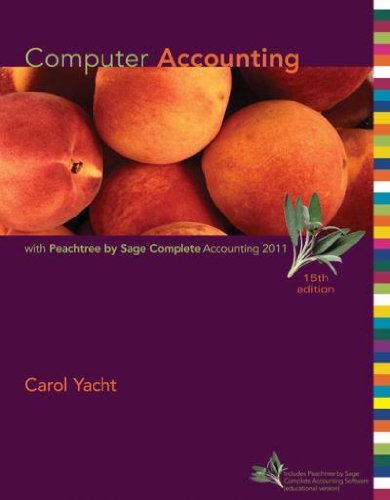 Computer Accounting with Peachtree by Sage Complete Accounting 2011 - 9780078110986