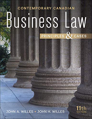 Contemporary Canadian Business Law: Principles and Cases