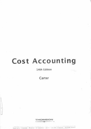 Cost Accounting By William Carter