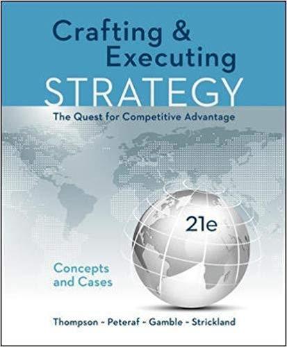 Crafting Executing Strategy Concepts And Cases 21St Edition