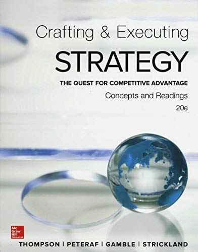 Crafting and executing strategy: the quest for competitive advantage: concepts and readings