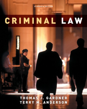Criminal law By Anderson, Terry M.;Gardner, Thomas J