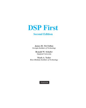 DSP First - James H. McClellan, Ronald W. Schafer, Mark A. Yoder