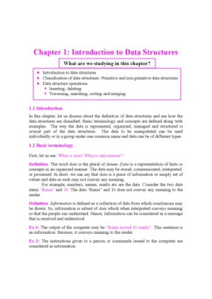 Data Structures and Applications: A Simple and Systematic Approach By Padma Reddy