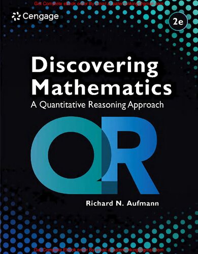 Discovering Mathematics: A Quantitative Reasoning Approach By Richard N. Aufmann