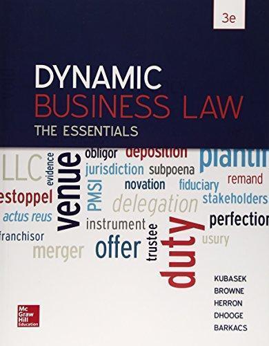 Dynamic Business Law The Essentials 3Rd Edition