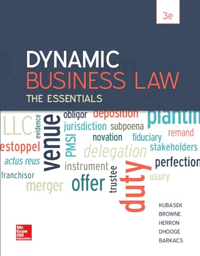 Dynamic Business Law: The Essentials, 3rd Edition - 9780078023842