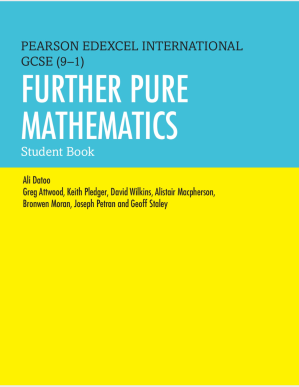 Edexcel International GCSE (9-1) Further Pure Mathematics Student Book - Ali datoo , Greg Attwood, Kieth pledger, David Wilkins , Alisstair Maspherson
