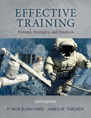 Effective Training Systems, Strategies, and Practices - P. Nick Blanchard and James Thacker