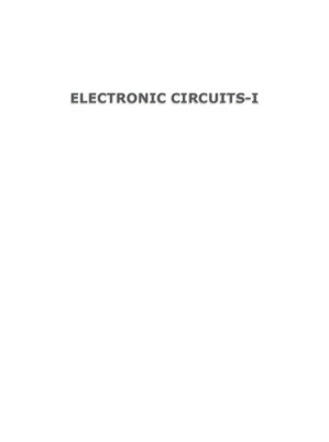 Electronic Circuits-I By S Salivahanan; N Suresh Kumar