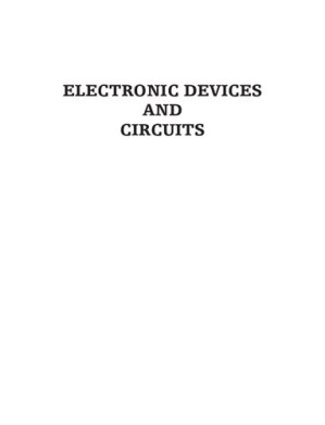 Electronic Devices and Circuits  2018