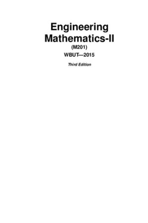 Engineering Mathematics-II (M201) WBUT—2015 By Sourav Kar