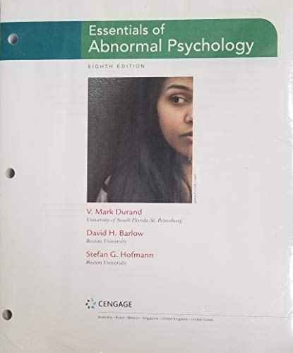 Essentials of Abnormal Psychology - 9781337619394