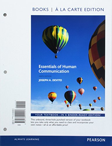 Essentials of Human Communication 9th edition - 9780134202457