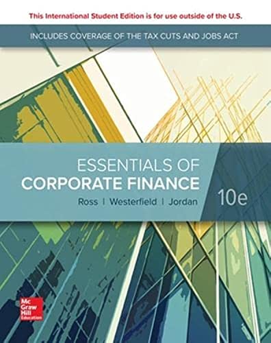 Essentials of corporate finance - 9781260565560