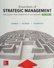 Essentials of strategic management: the quest for competitive advantage - 9781259733543