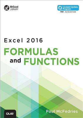 Excel 2016 Formulas and Functions Includes Content Update Program - McFedries P.