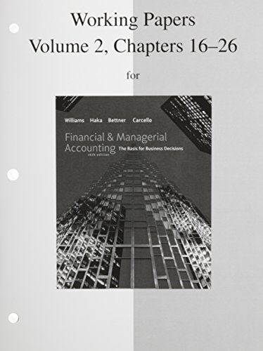 Financial & managerial accounting, chapters 16-26;jan williams ... et al