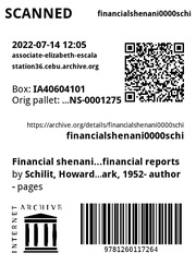 Financial shenanigans: how to detect accounting gimmicks and fraud in financial reports